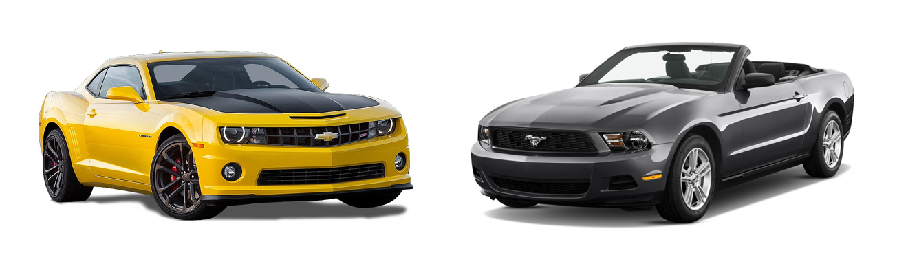 Chevy Camaro and Ford Mustang