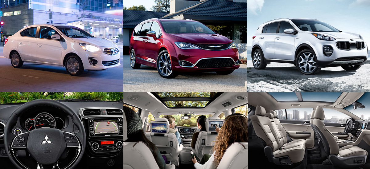 2017 model year vehicles - Mitsubishi, Chrysler, Kia