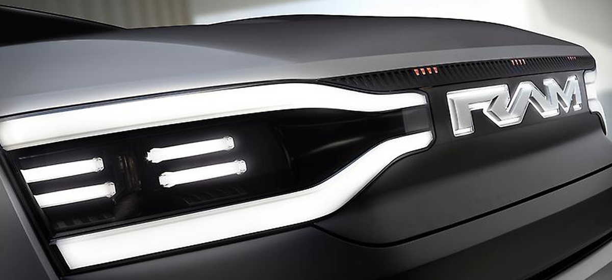 NowCar 2023 CES Ram Revolution 1500 BEV Concept Front Fascia